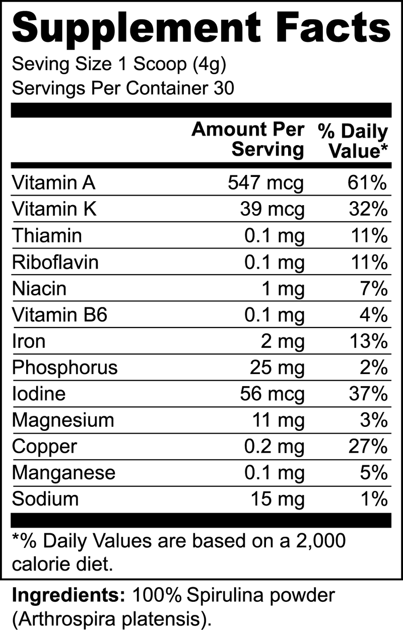 organic spirulina